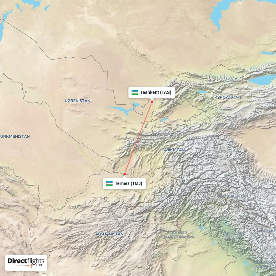 TAS - TMJ route map
