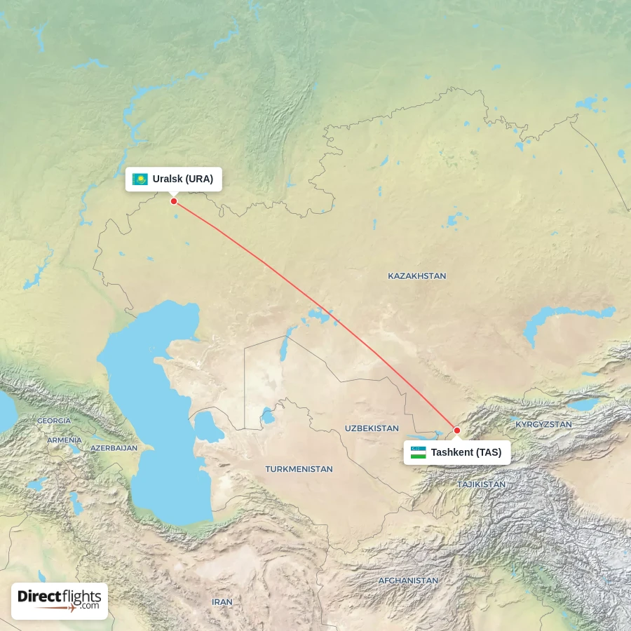 TAS - URA route map