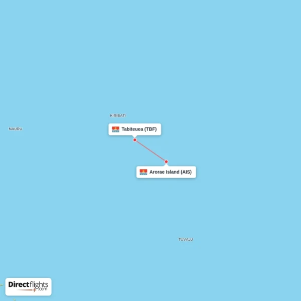 Tabiteuea - Arorae Island direct flight map