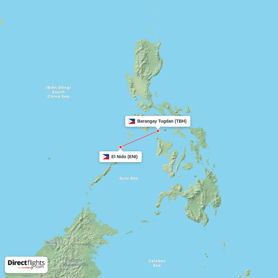 TBH - ENI route map