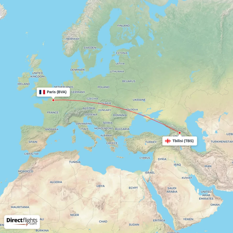 TBS - BVA route map