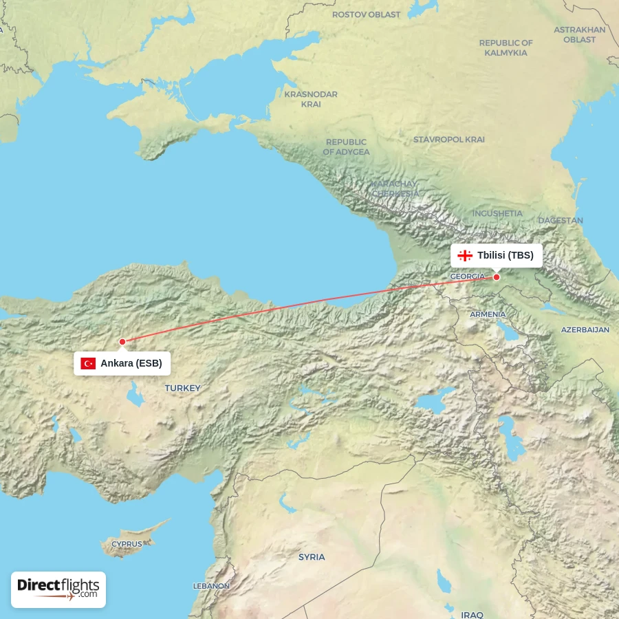 TBS - ESB route map