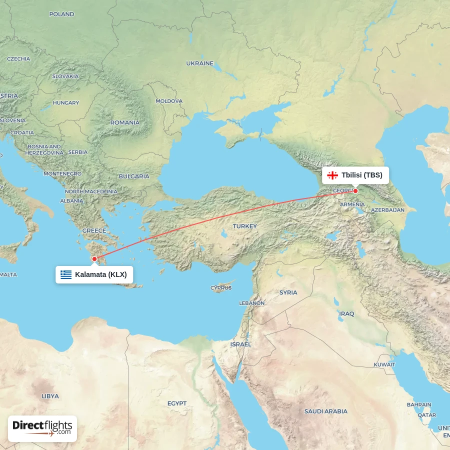 TBS - KLX route map