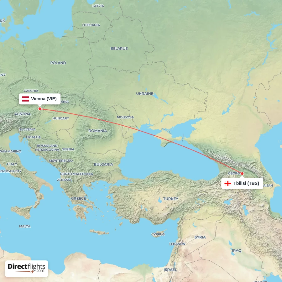 TBS - VIE route map