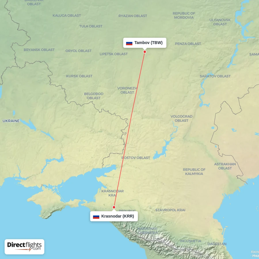 TBW - KRR route map