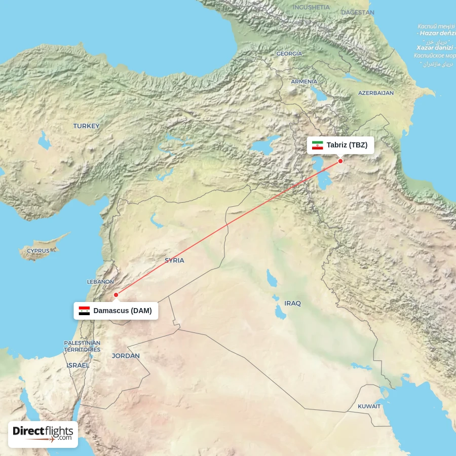 TBZ - DAM route map
