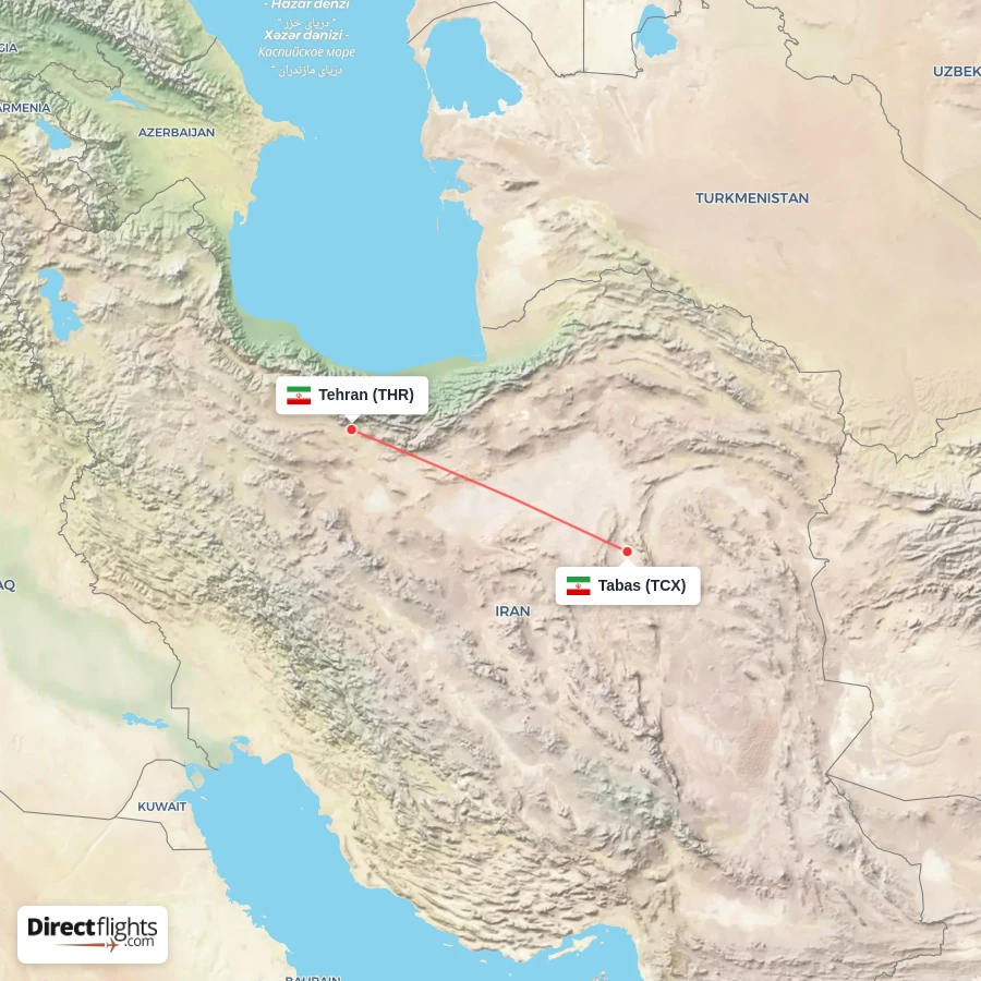 TCX - THR route map