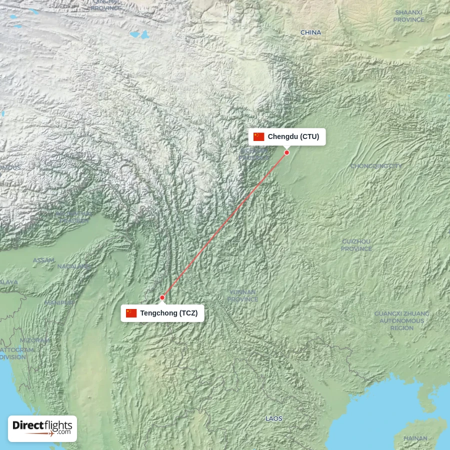 TCZ - CTU route map