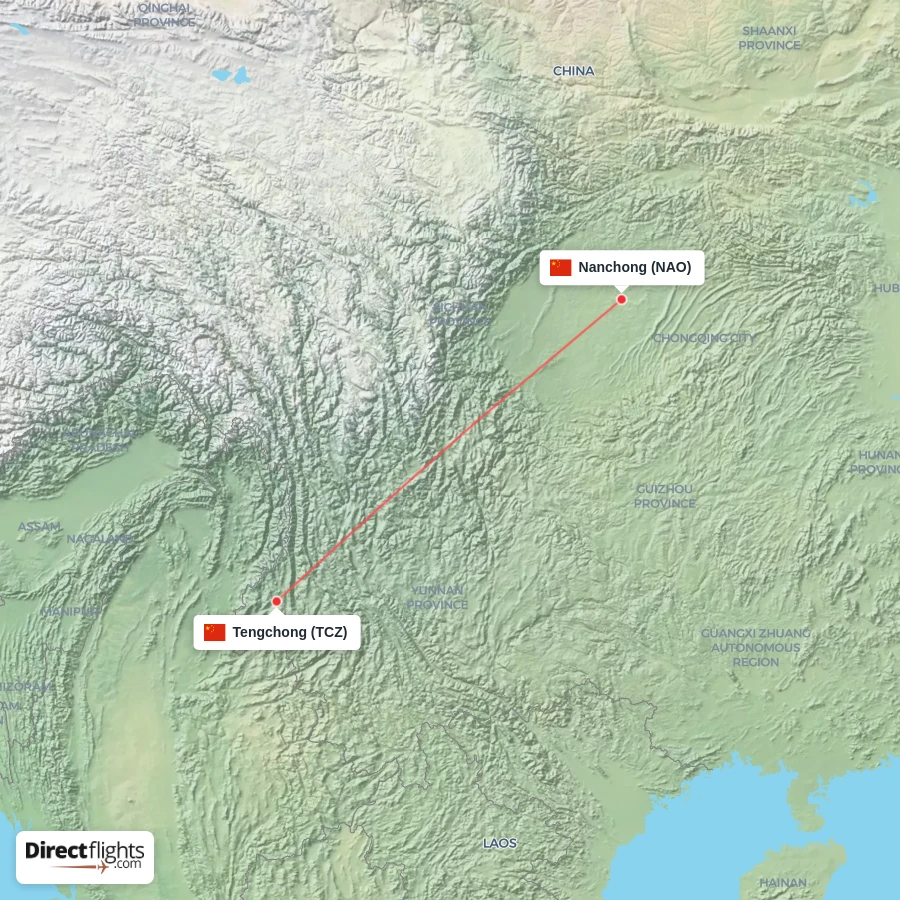TCZ - NAO route map