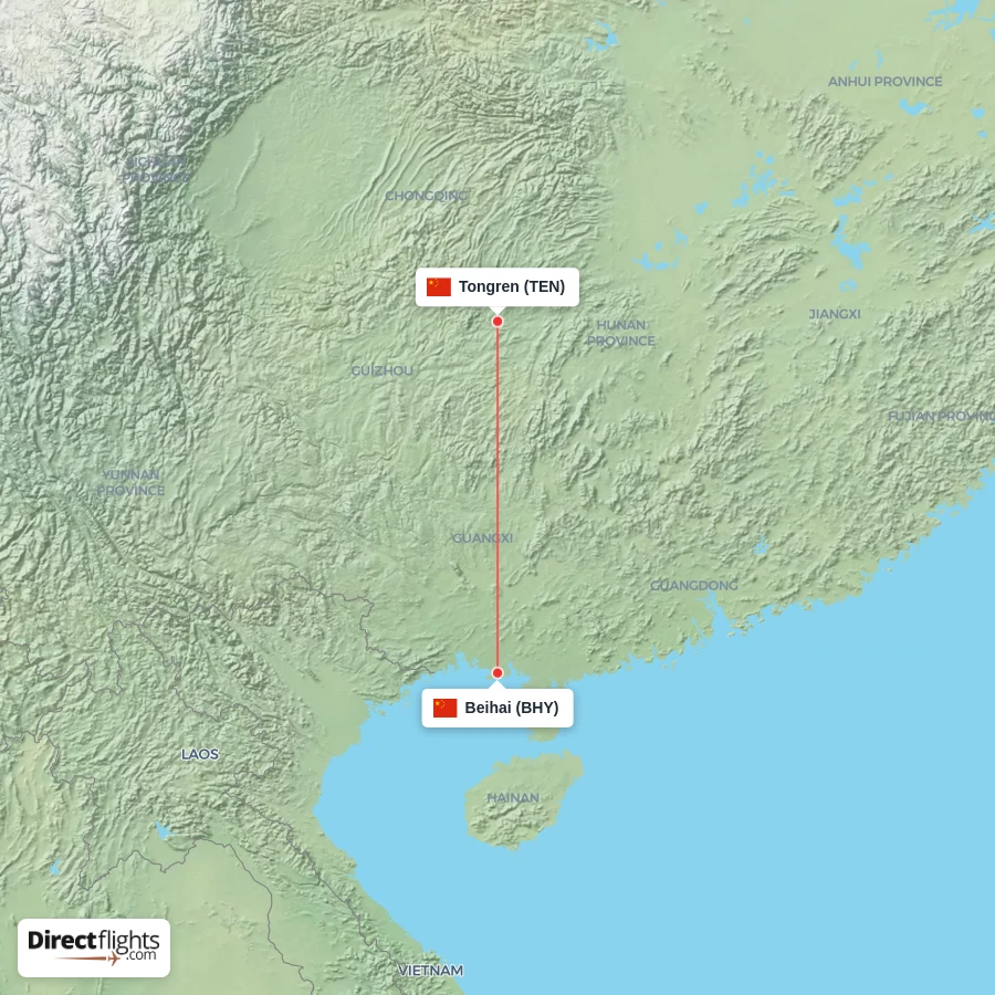 TEN - BHY route map
