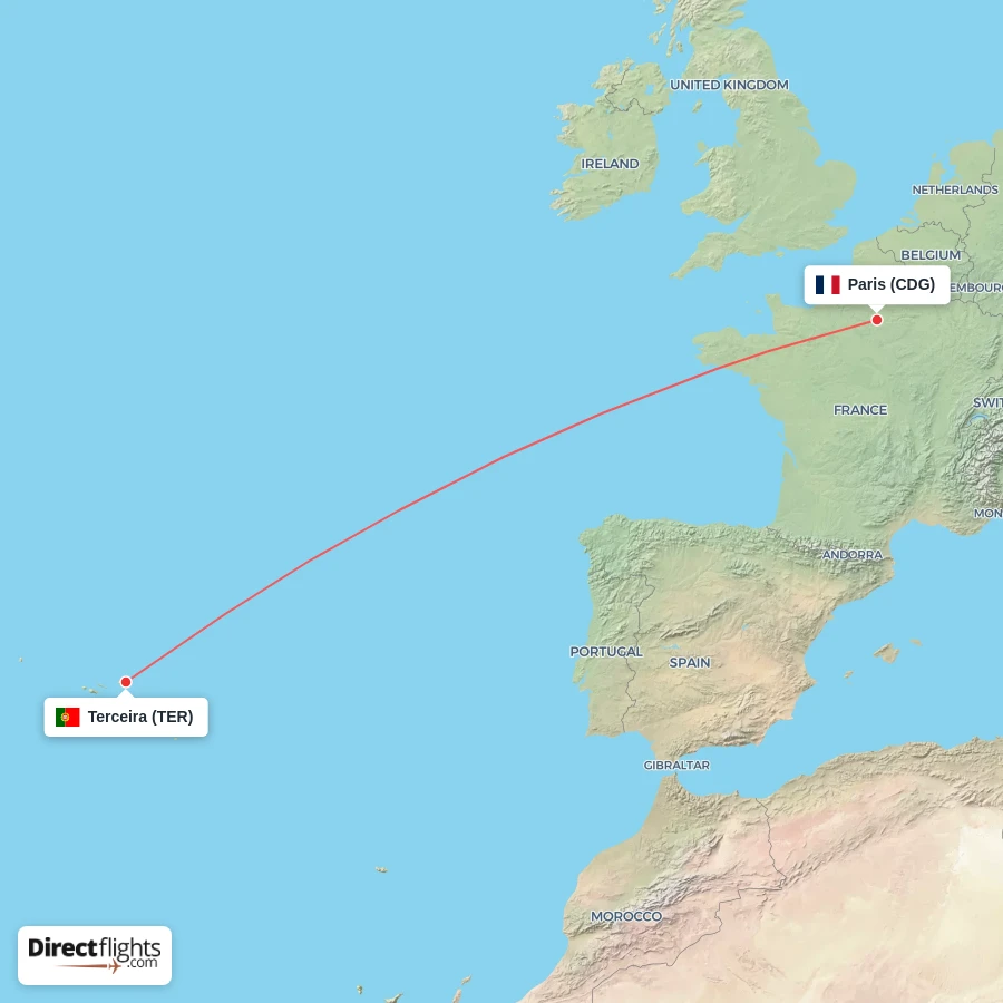 TER - CDG route map