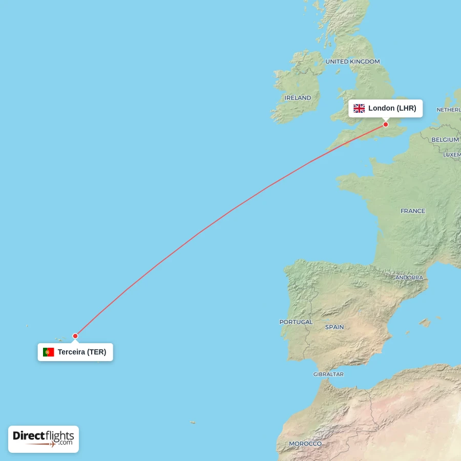 TER - LHR route map