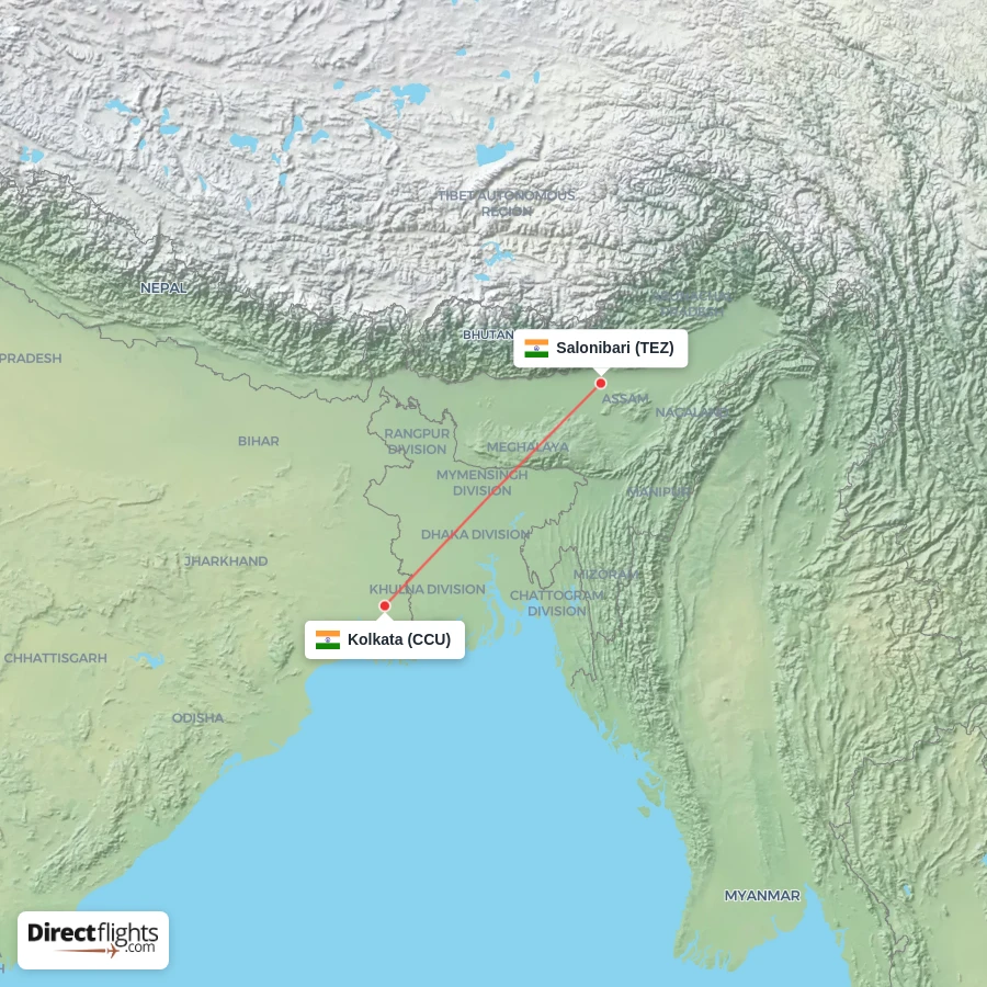 TEZ - CCU route map