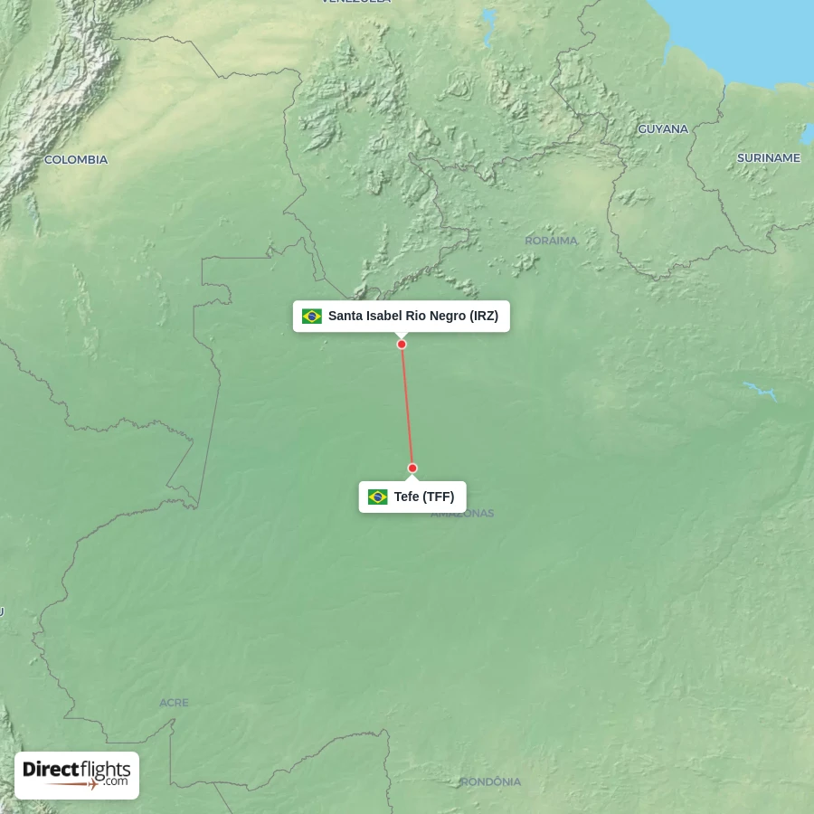 TFF - IRZ route map