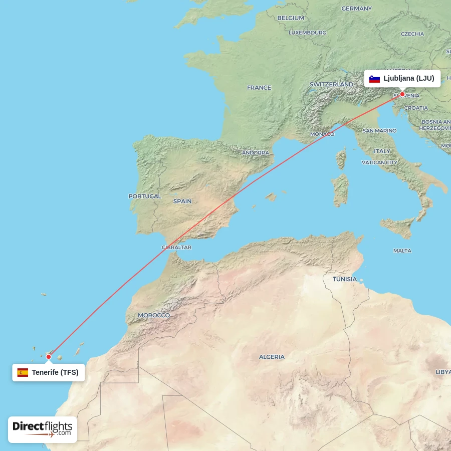 TFS - LJU route map