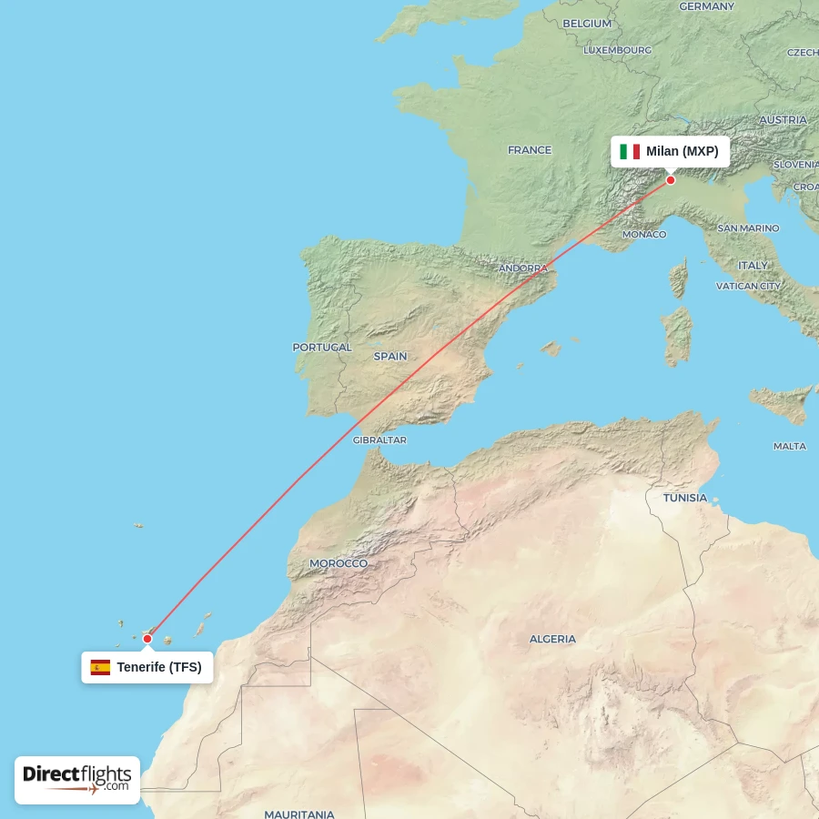 TFS - MXP route map