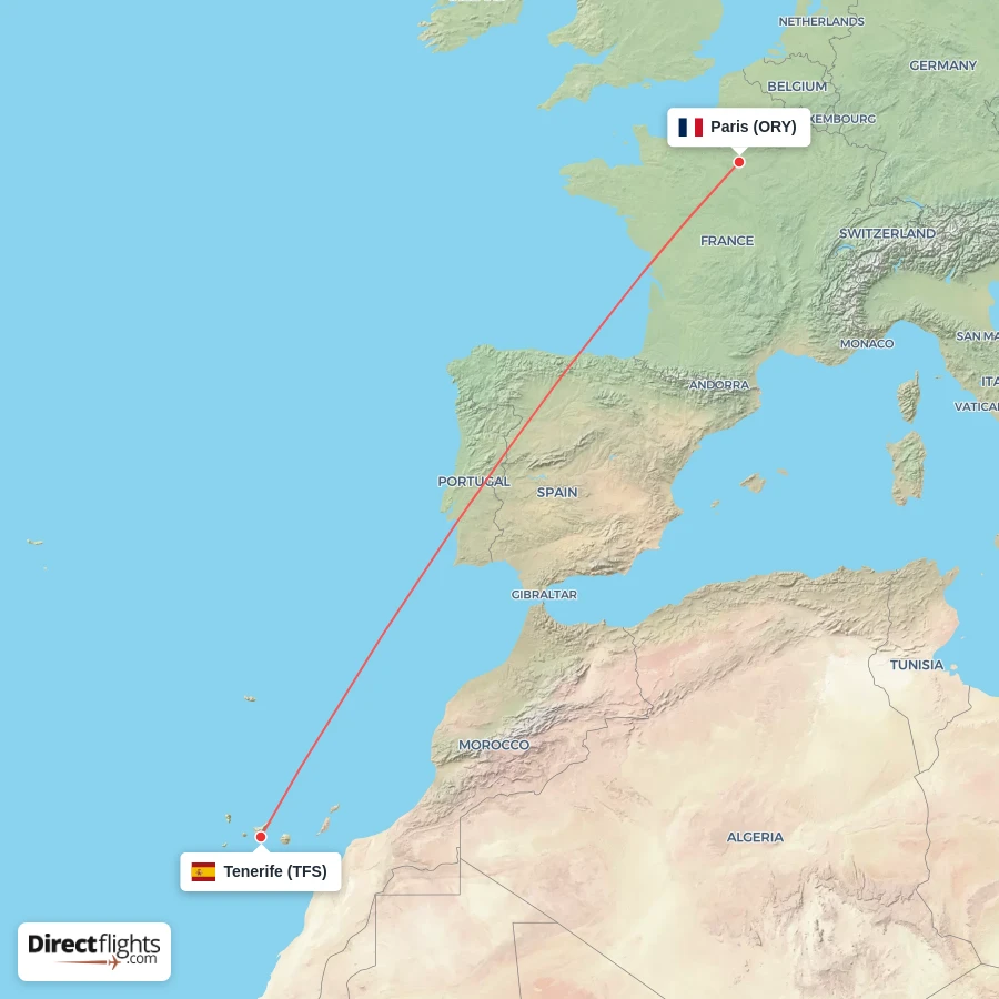 TFS - ORY route map