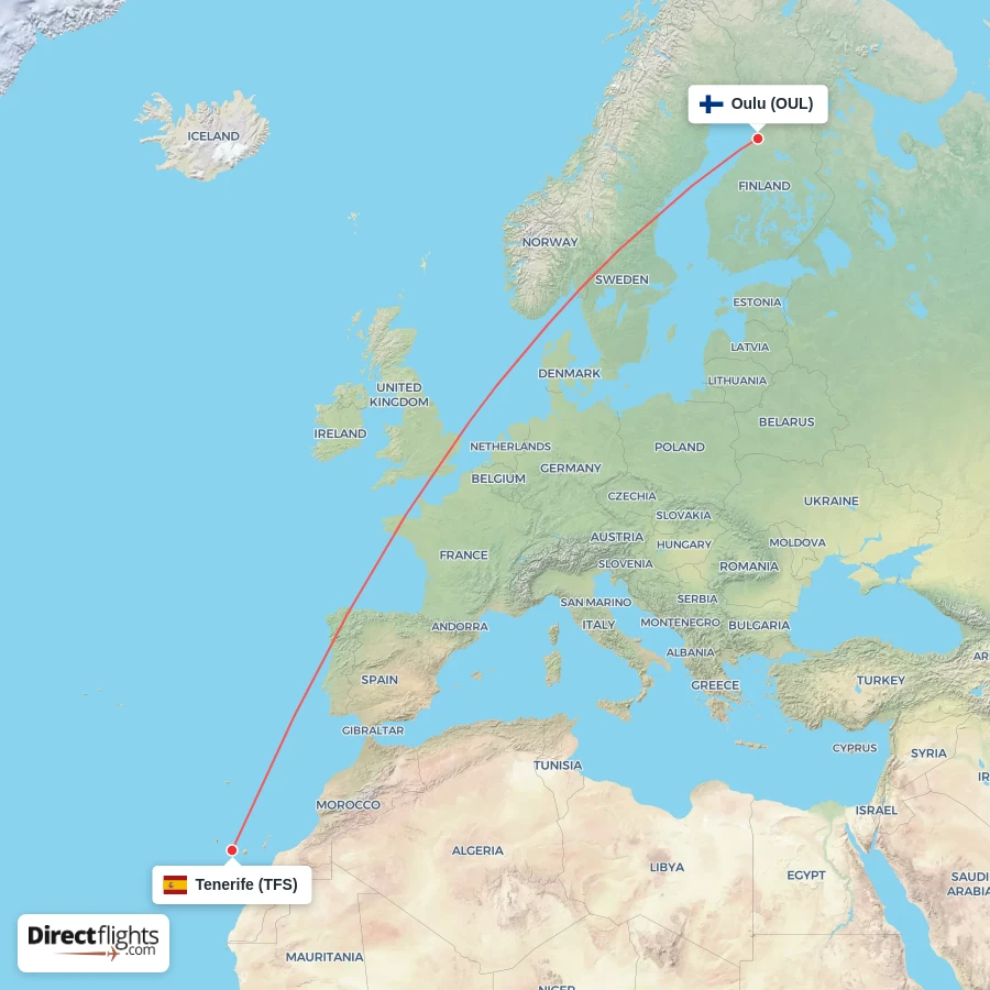 TFS - OUL route map