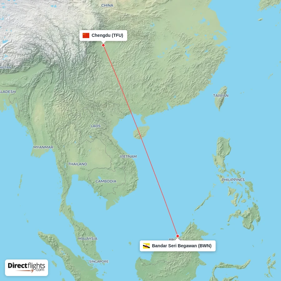 TFU - BWN route map