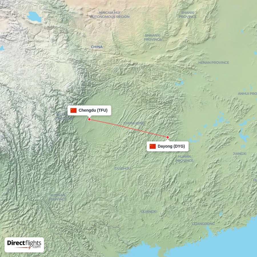 TFU - DYG route map