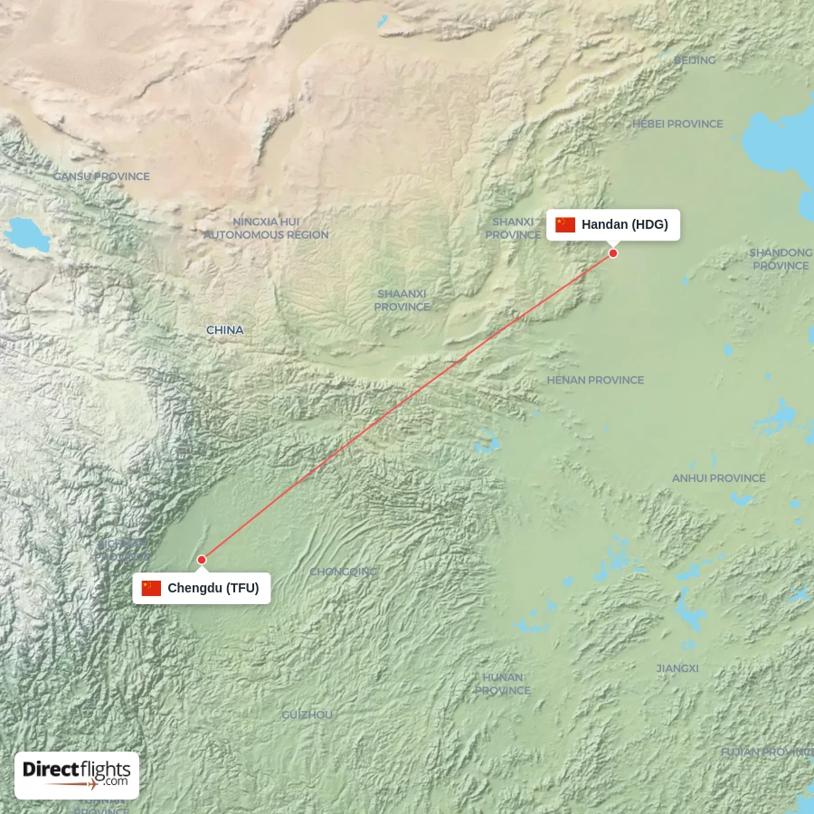 TFU - HDG route map