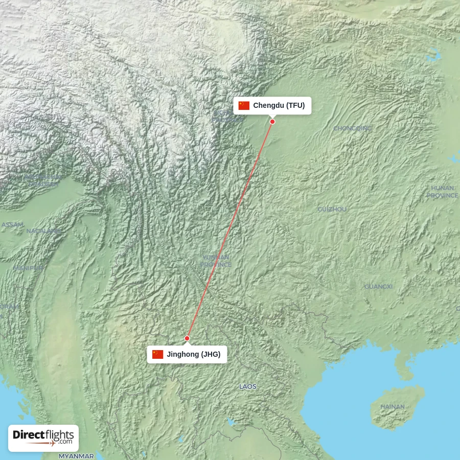 TFU - JHG route map