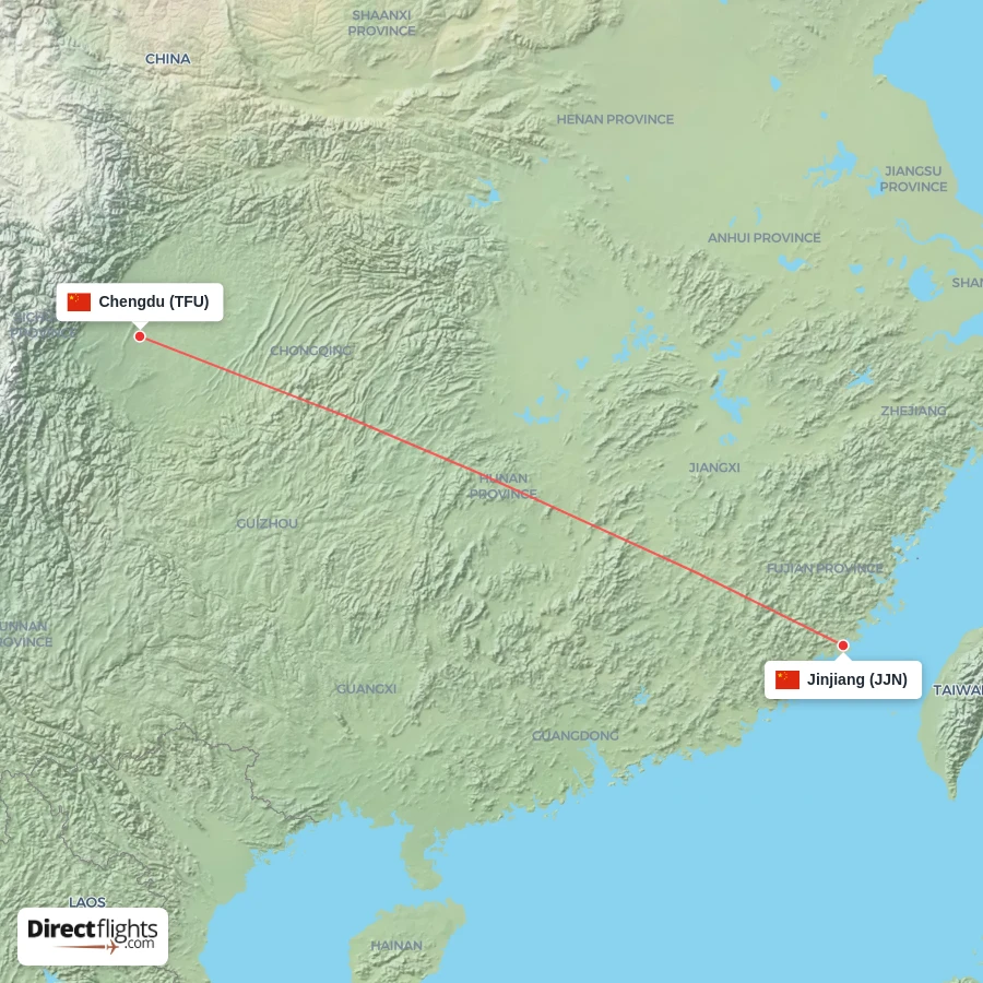 TFU - JJN route map