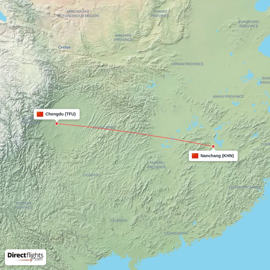 TFU - KHN route map