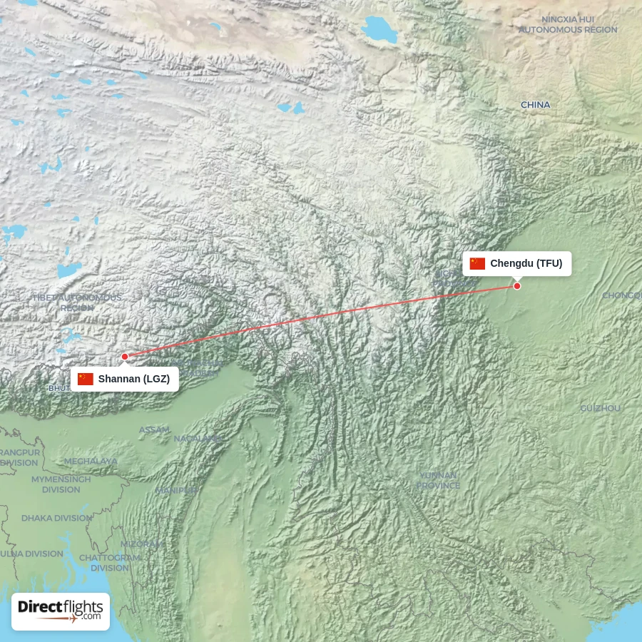 TFU - LGZ route map