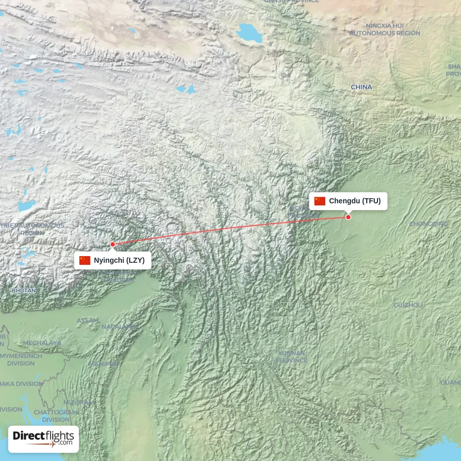 TFU - LZY route map