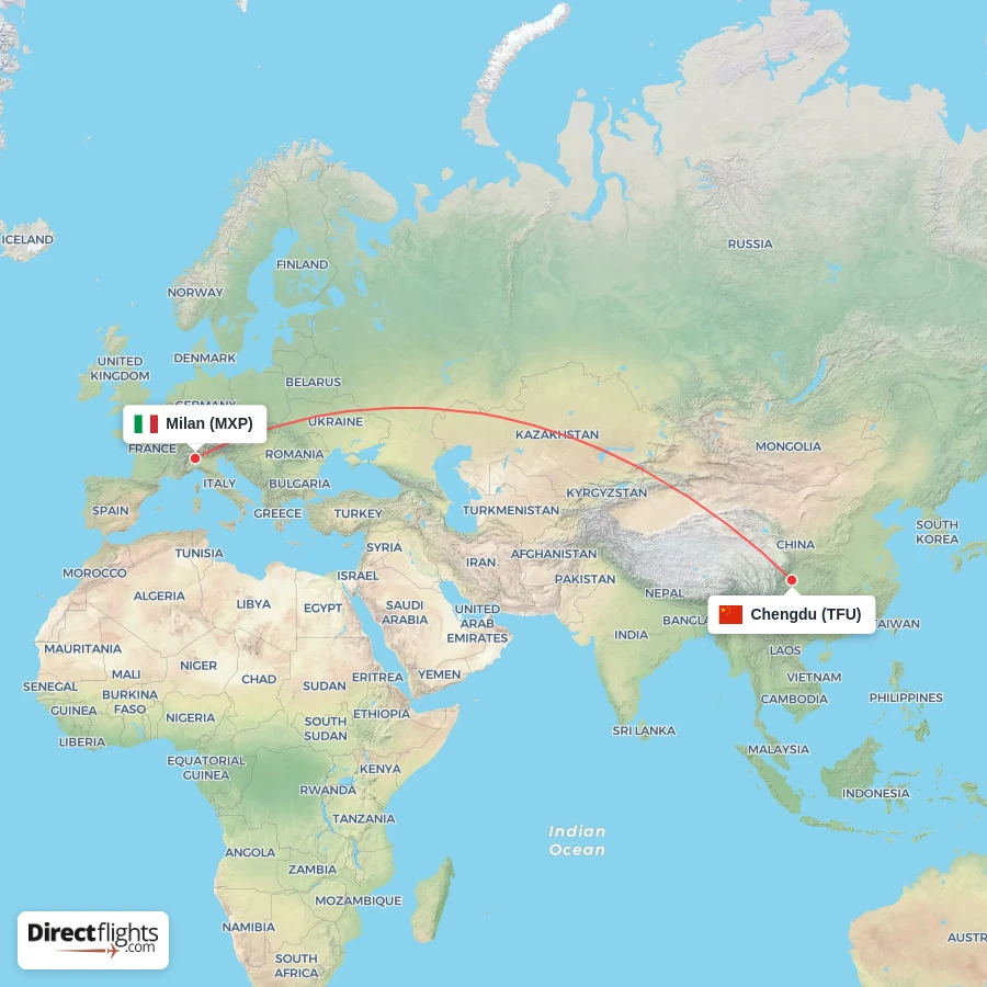 TFU - MXP route map