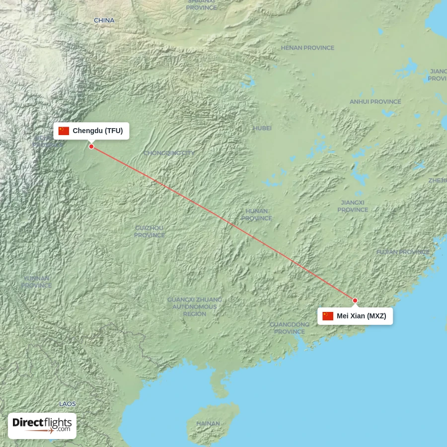 TFU - MXZ route map