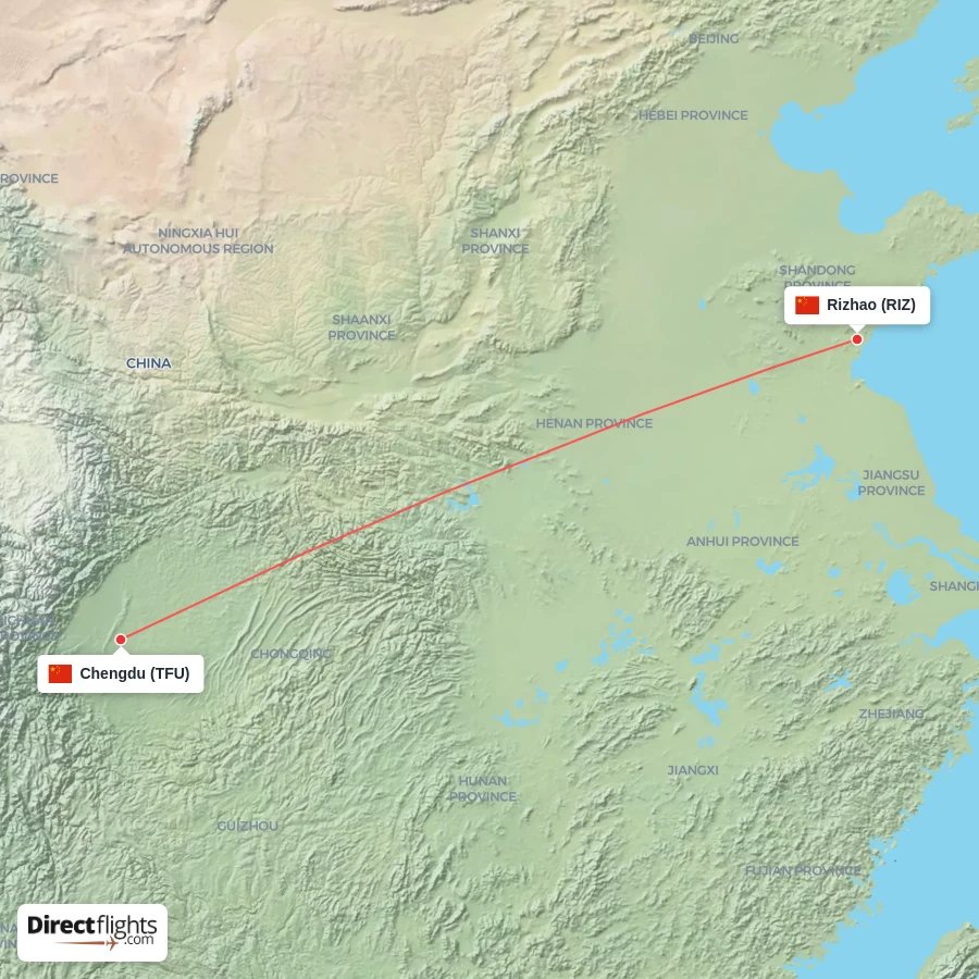 TFU - RIZ route map