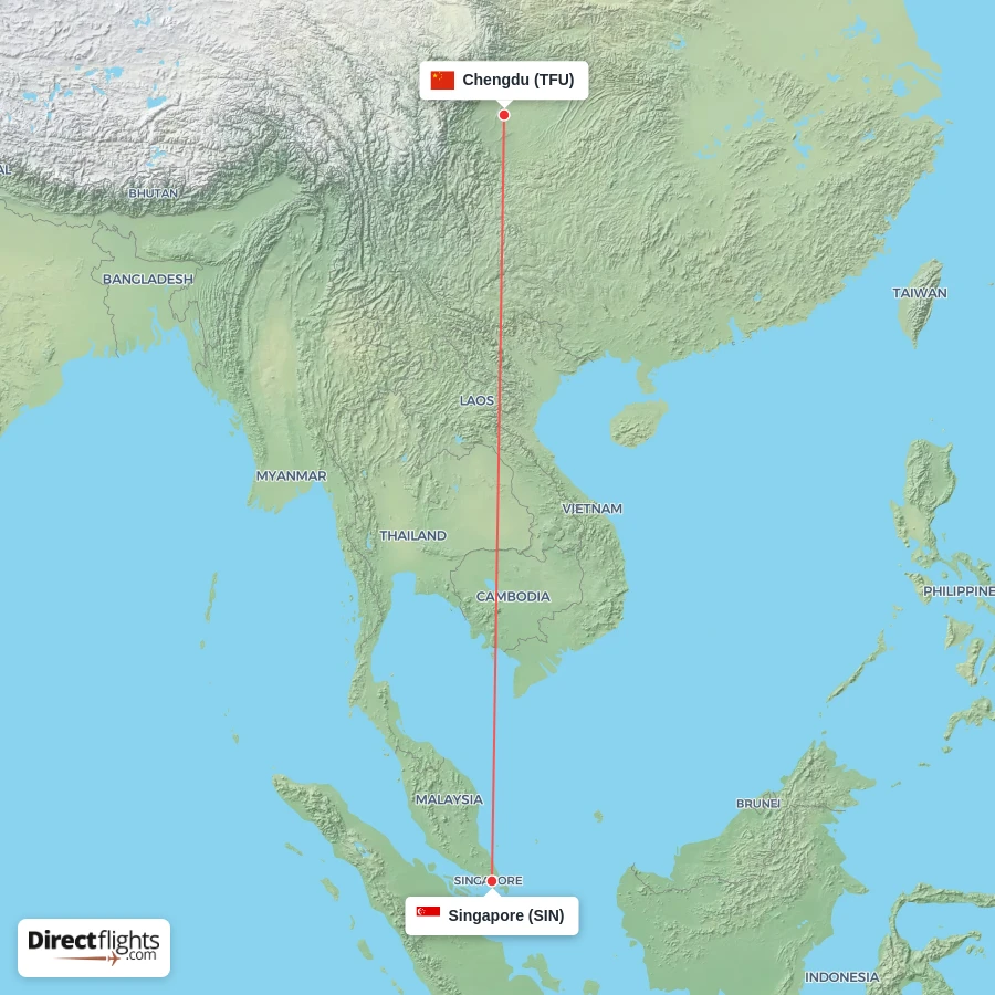 TFU - SIN route map