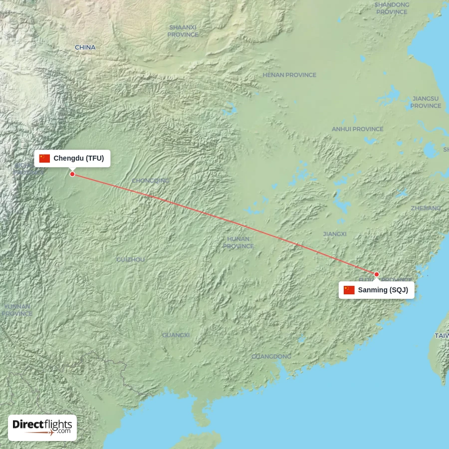 TFU - SQJ route map