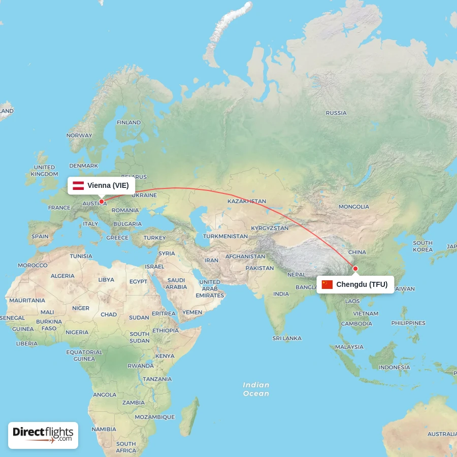 TFU - VIE route map