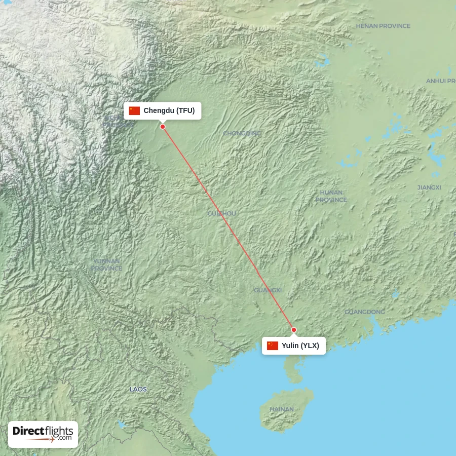 TFU - YLX route map