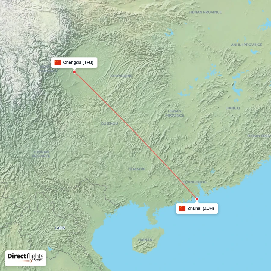 TFU - ZUH route map