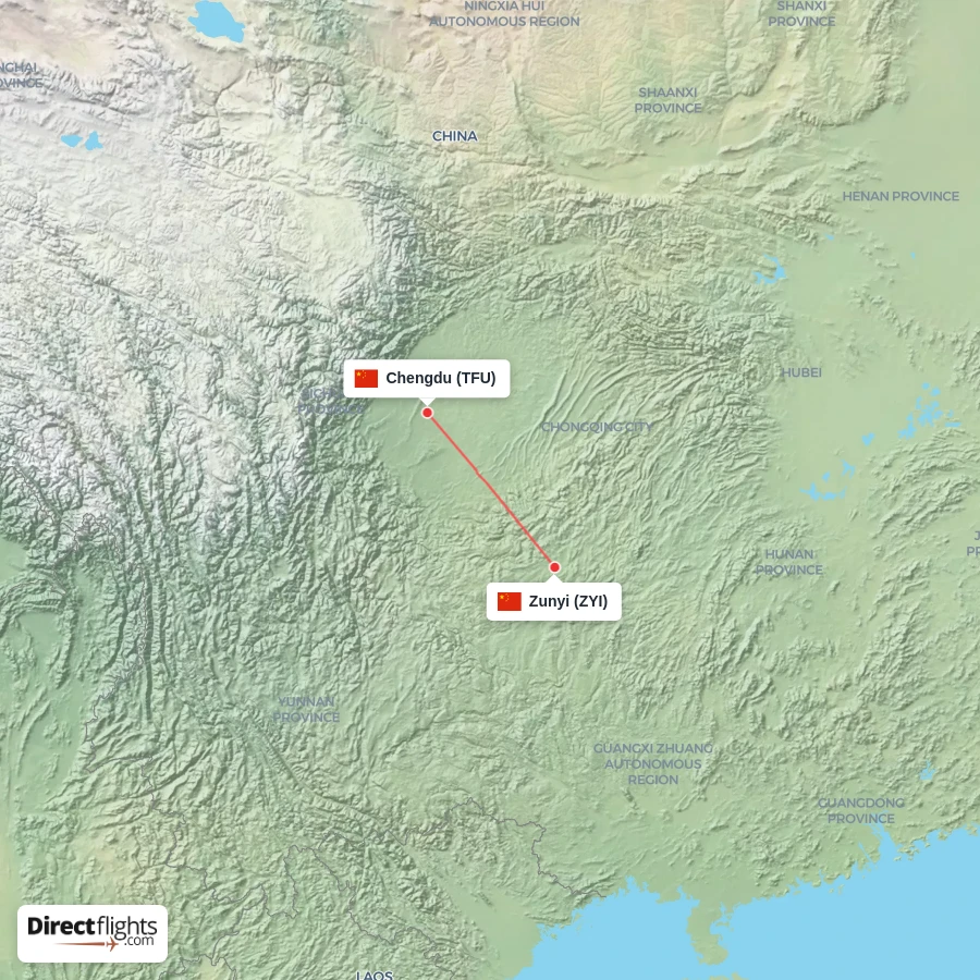 TFU - ZYI route map