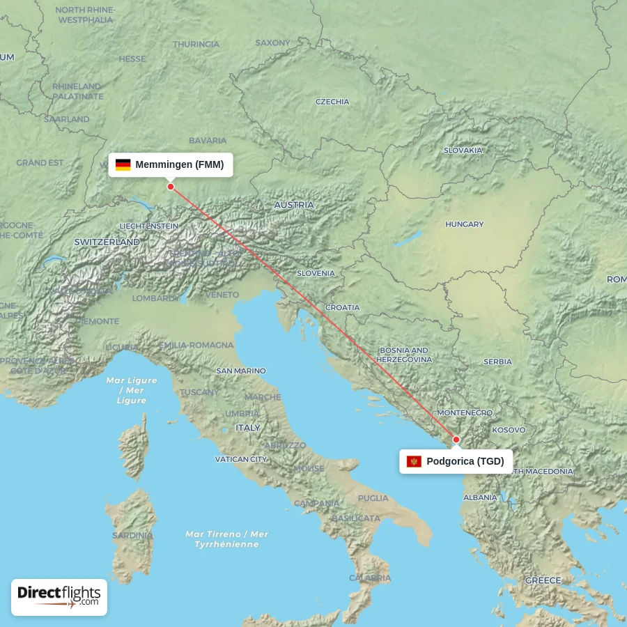 TGD - FMM route map