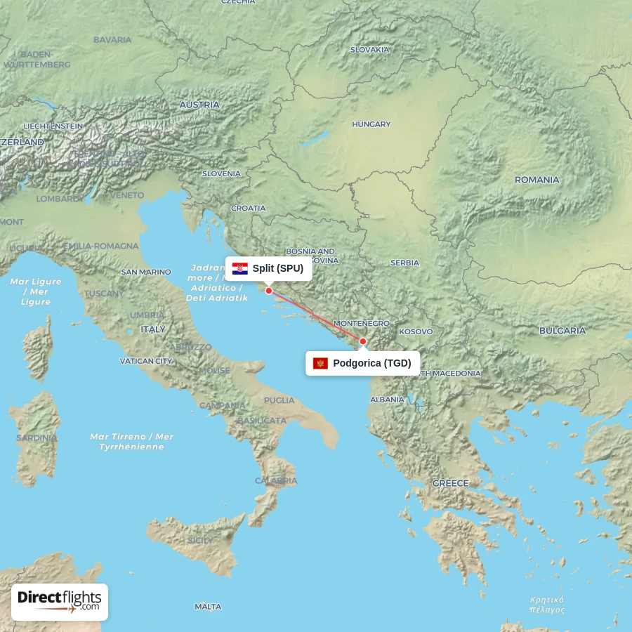 TGD - SPU route map