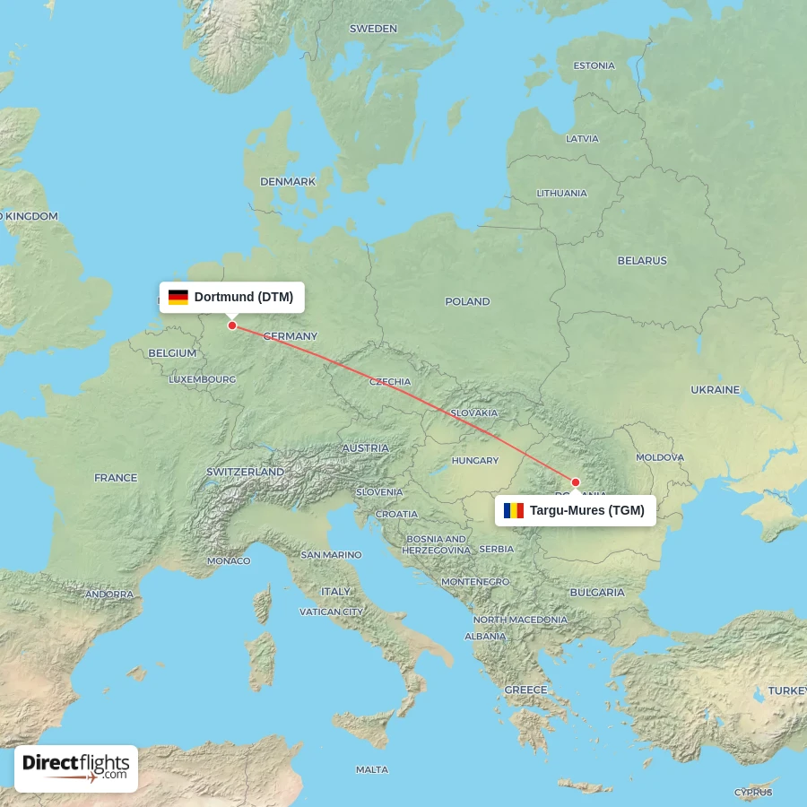 TGM - DTM route map