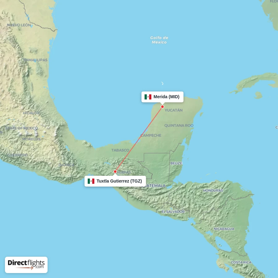 TGZ - MID route map