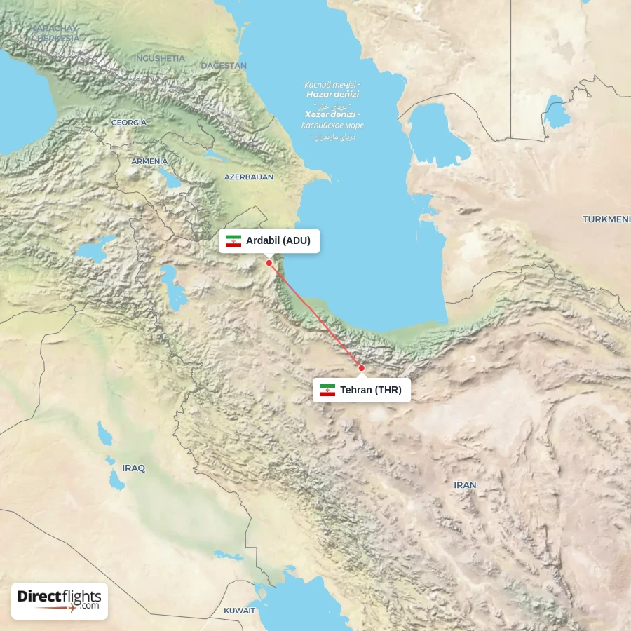 THR - ADU route map