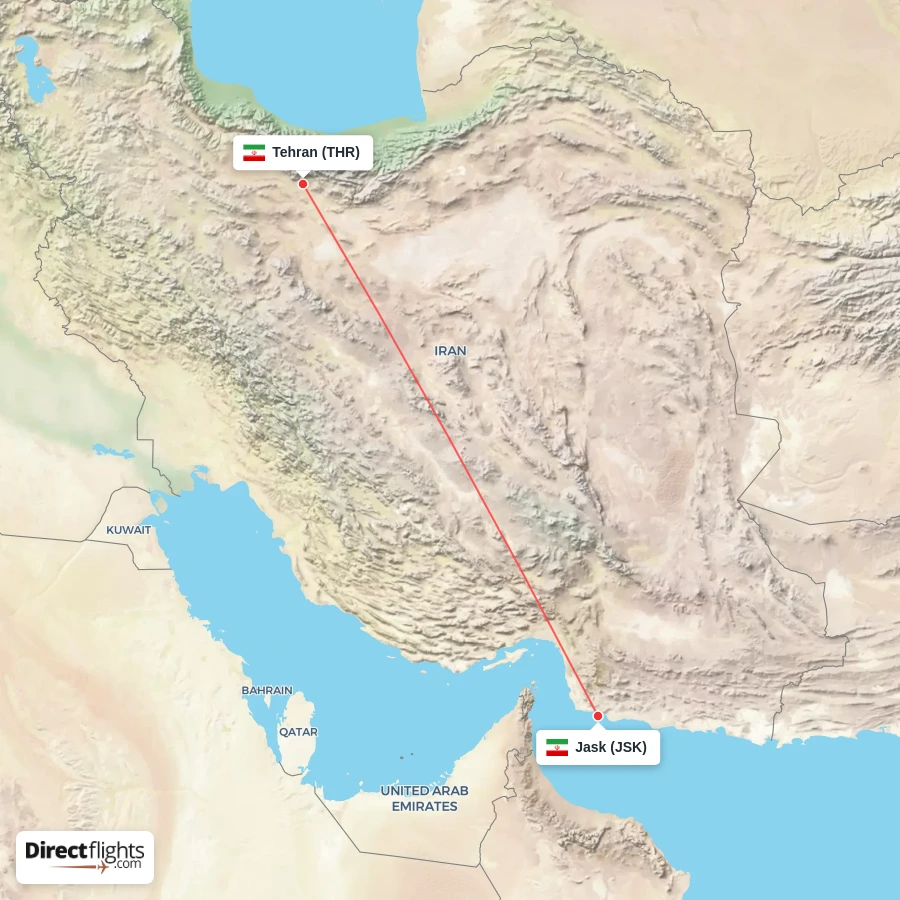 THR - JSK route map