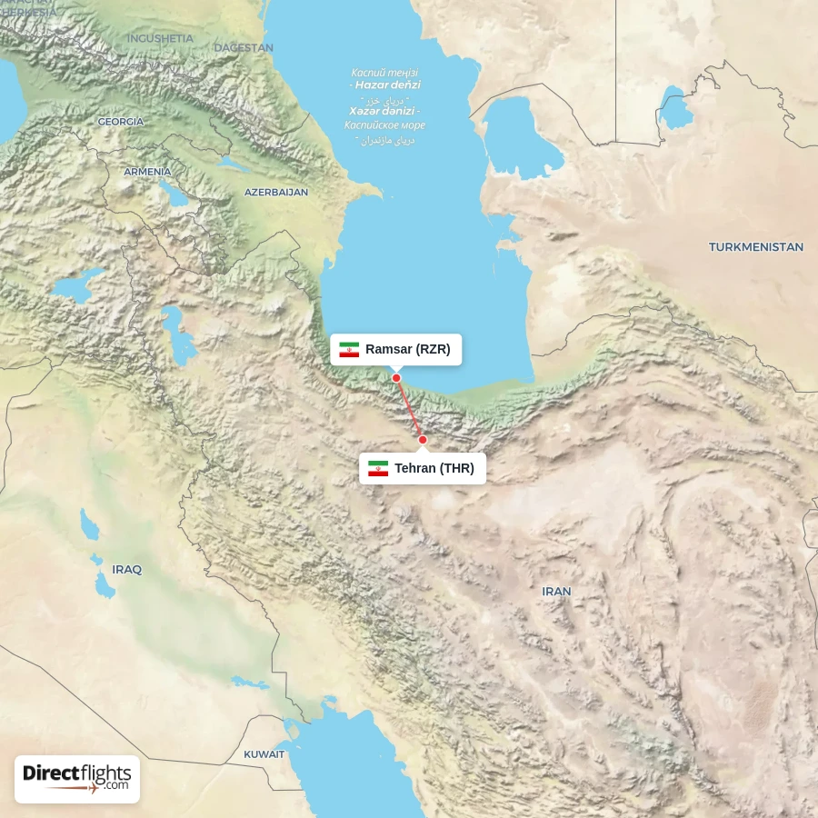 THR - RZR route map