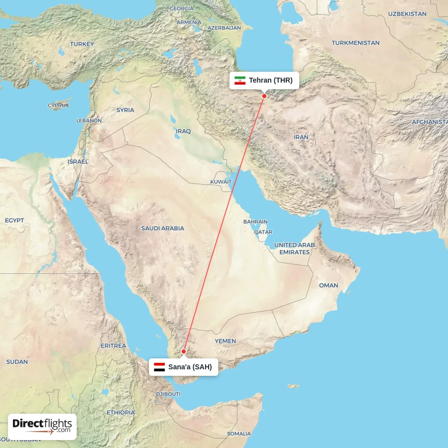 THR - SAH route map