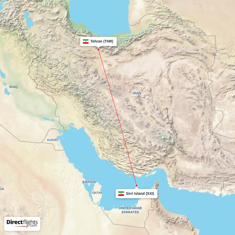 THR - SXI route map