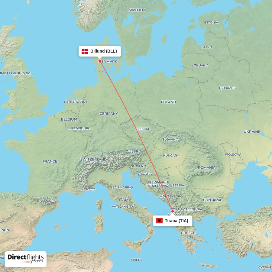 TIA - BLL route map