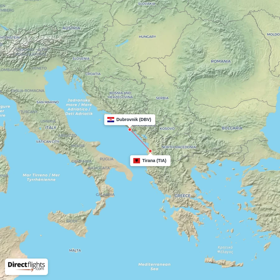 TIA - DBV route map